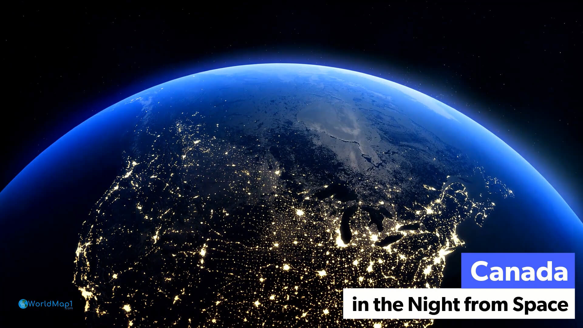 Canada in the Night from Space